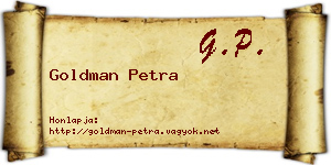 Goldman Petra névjegykártya